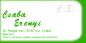 csaba erenyi business card